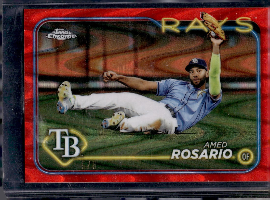 Amed Rosario Red Raywave Refractor /5 2024 Topps Chrome #USC122 Tampa Bay Rays (1 of 2)