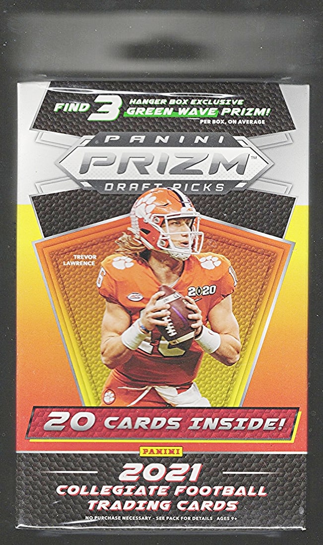2021 Panini Prizm Draft Picks Football Card HANGER BOX: Panini Rookie Football NFL Trading & Sports Cards, Football & Sports Cards for Sale Near Me, Silver, Wave, Autographs, SP, SSP, Numbered, Super Bowl & Hall of Fame Players, Valuable Auction Memorabili