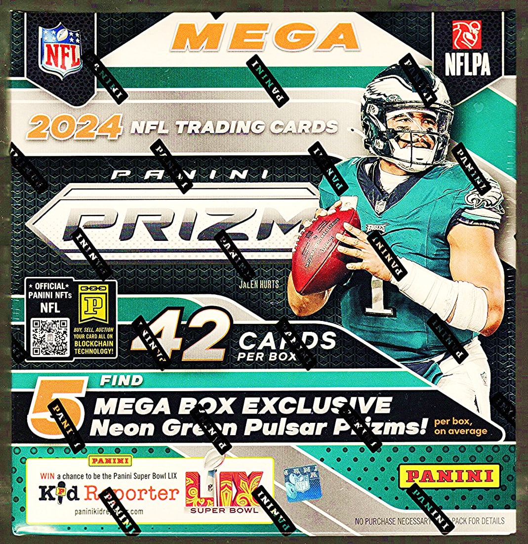 2024-25 Panini Prizm Football MEGA BOX - Rookie Cards: Drake Maye, Bo Nix, Caleb williams, Jayden: Panini Rookie Football NFL Trading & Sports Cards, Rookie Cards in This Set are Jayden Daniels, Bo Nix, Drake Maye, Marvin Harrison, Jr, JJ McCarthy, Football & Sports Cards for Sale Near Me, Silver, 