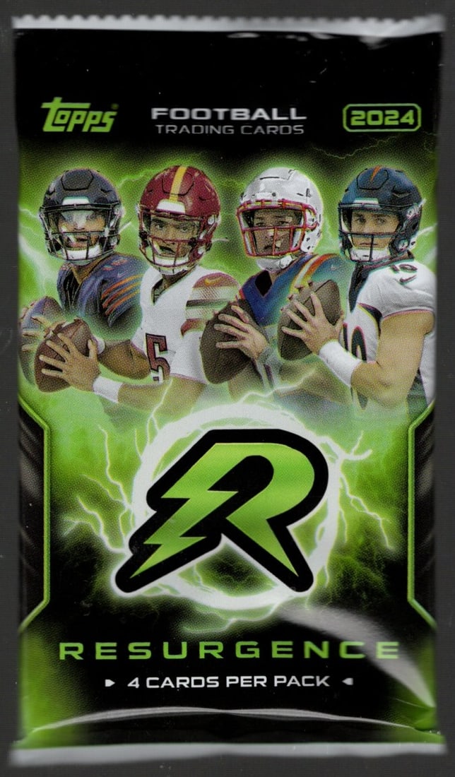 2024 Topps Resurgence Football Cards Blaster Box Pack - Jayden Daniels Rookie Card: Topps Football NFL Trading & Sports Cards, Rookie Cards in this Set Are Jayden Daniels, Bo Nix, JJ McCarthy, Marvin Harrison Jr, Refractors, Prism Refractors, X-Fractors, Sports Cards for Sale Near Me