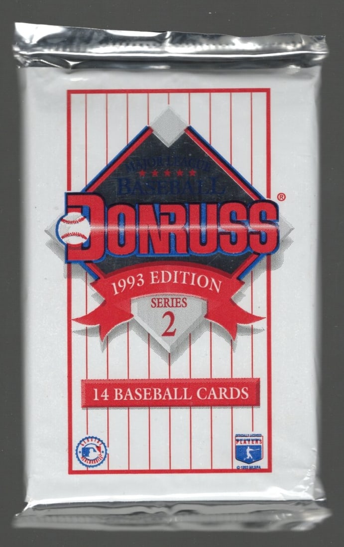 1993 Donruss Vintage Series 2 Baseball Card Retail Box Wax Pack: Vintage Valuable Donruss Baseball MLB Trading & Sports Cards, Robin Yount, George Brett, Rickey Henderson, Nolan Ryan, Old Sports Cards for Sale Near Me, World Series & hall of Fame Players, Auction M