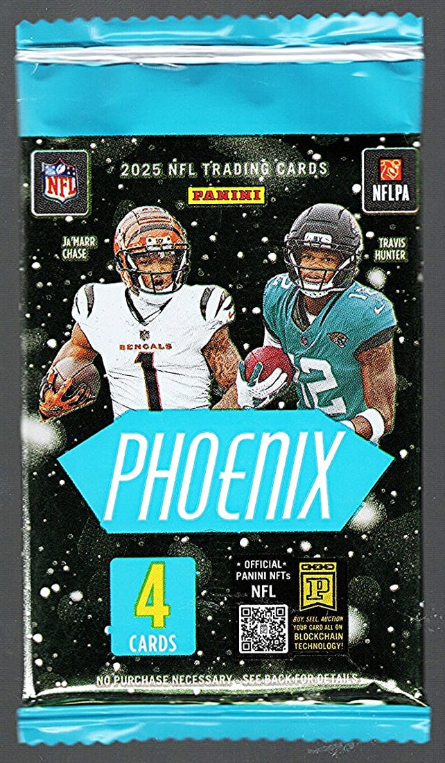 2025 Panini Phoenix Football Cards BLASTER Box Pack, Jaxson Dart, Travis Hunter, Emeka Egbuka: Panini Rookie Football NFL Trading & Sports Cards, Rookie Cards in This Set are Jayden Daniels, Bo Nix, Drake Maye, Marvin Harrison, Jr, JJ McCarthy, Football & Sports Cards for Sale Near Me, Silver, 