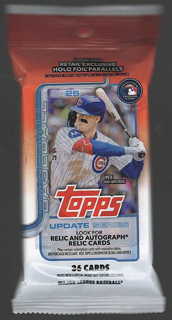 2025 Topps Update Series Baseball Cards HANGER FAT PACK Sports Cards Rookie Cards James Wood: Factory Sealed Topps Baseball MLB Trading & Sports Cards, Rookie Cards in this set are James Wood, Dylan Crews, Speckled, SP, SSP, Variations, Autographs, Chrome, Refractors, 1976 Topps, Sports Cards