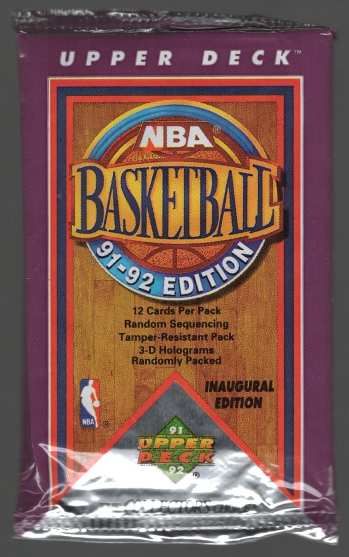 1991-92 Upper Deck Inaugural Edition Basketball Retail Box Wax Pack (1 of 1)