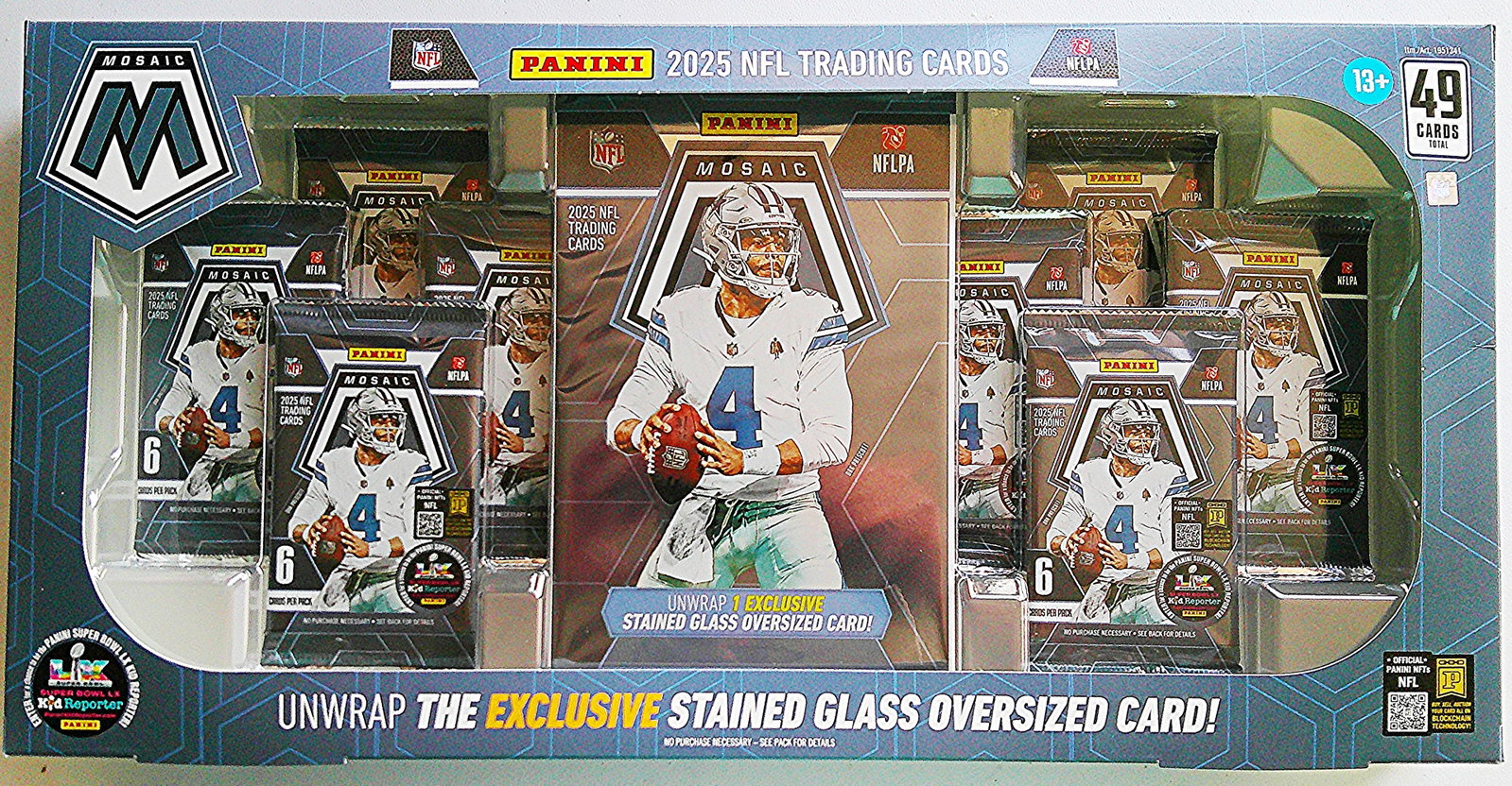 2025 Panini Mosaic Football Costco Bundle Box- Cam Ward, Emeka Egbuka, Ashton Jeanty, Travis Hunter,: Panini Football NFL Trading & Sports Cards, Rookie Cards in this set are Ja' Marr Chase, Trevor Lawrence, Devonta Smith, Jaylen Waddle, Travis Etienne, Justin Fields, Sports Cards for Sale Near Me, Au