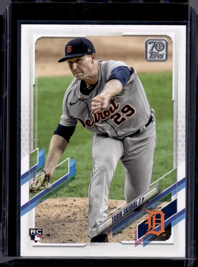 Tarik Skubal Rookie Card 2021 Topps #92 Detroit Tigers: Topps Baseball MLB Trading & Sports Cards, Sports Cards for Sale Near Me, World Series & Hall of Fame Players Memorabilia, Refractors, X-Fractors, Numbered, SP, SSP, Valuable Auction Memorabilia Lots 