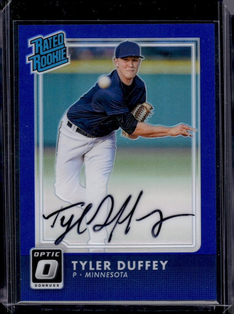 Tyler Duffey Blue Prizm Rookie Auto /75 2016 Donruss Optic #RR-TD (1 of 2)
