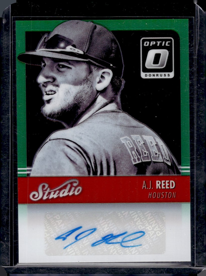 Aj Reed Green Prizm Auto /5 2016 Donruss Optic #SSAJ (1 of 2)