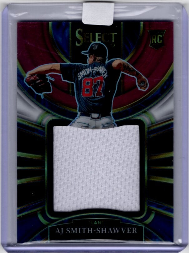 Aj Smith-Shawver Tri Color Prizm Rookie Patch /49 2023 Select #PJS-AS Atlanta Braves (1 of 2)
