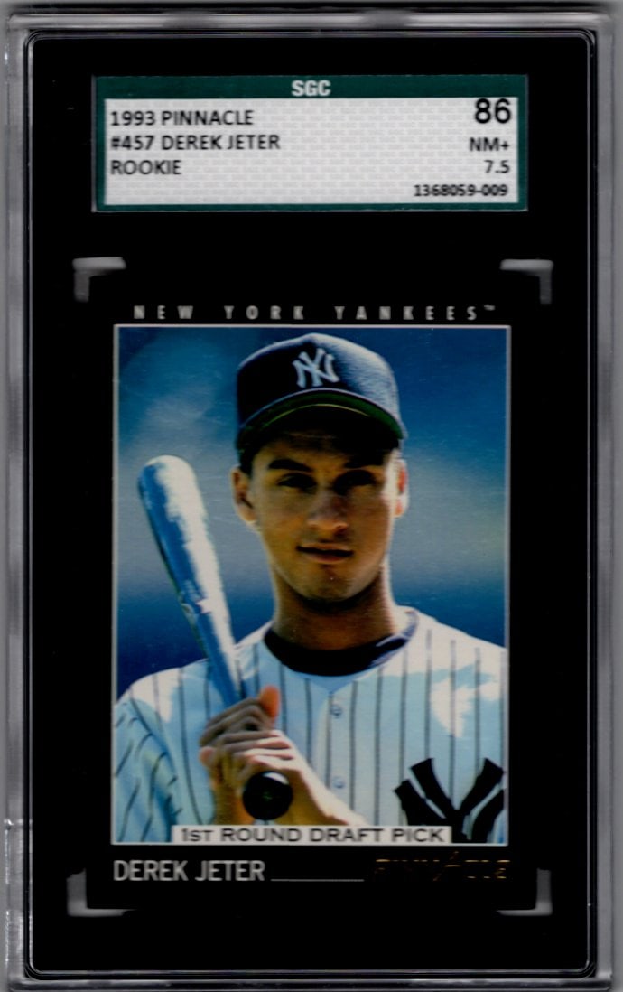 Derek Jeter Rookie Card 1993 Pinnacle #457 SGC 7.5 New York Yankees (1 of 2)