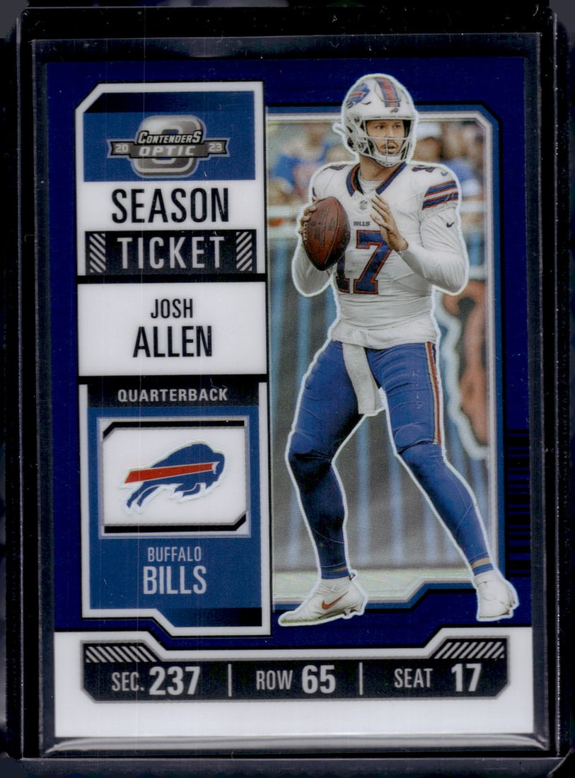 Josh Allen Season Ticket Blue Prizm /99 2023 Contenders Optic #5 Buffalo Bills (1 of 2)