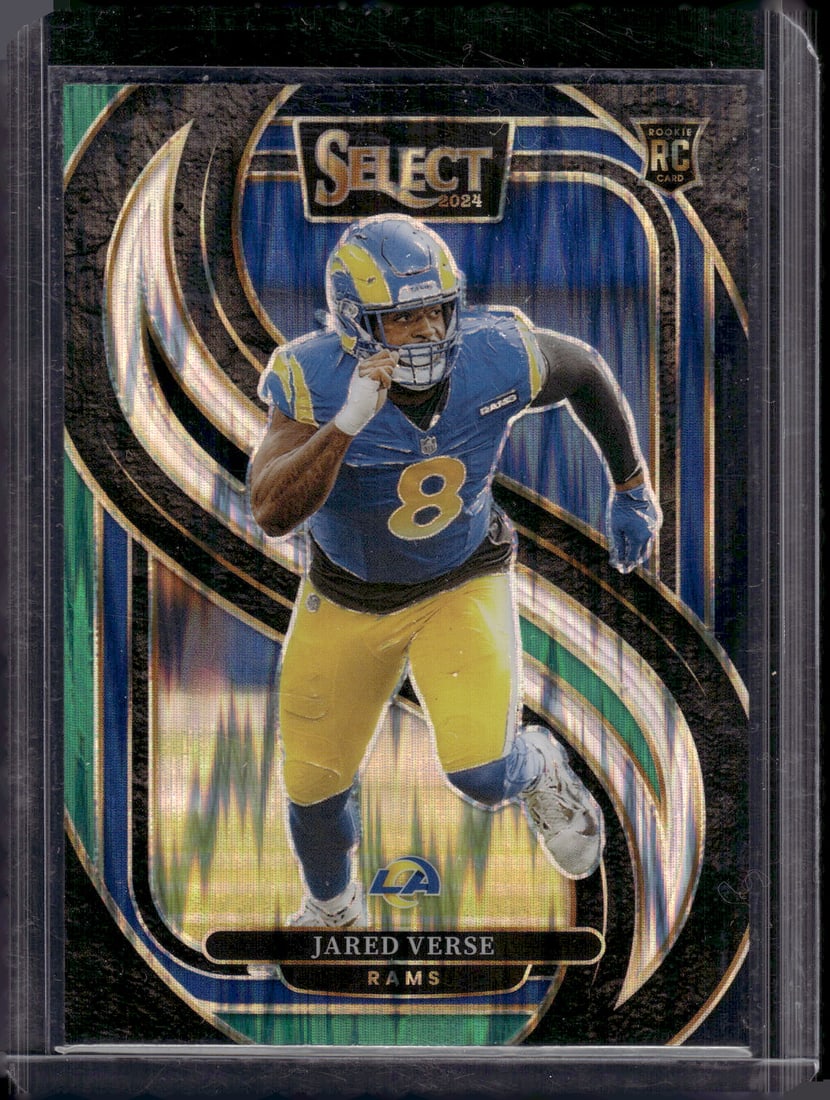 Jared Verse Rookie Card Green/Black Shock Prizm 2024 Select #132 LA Rams (1 of 2)