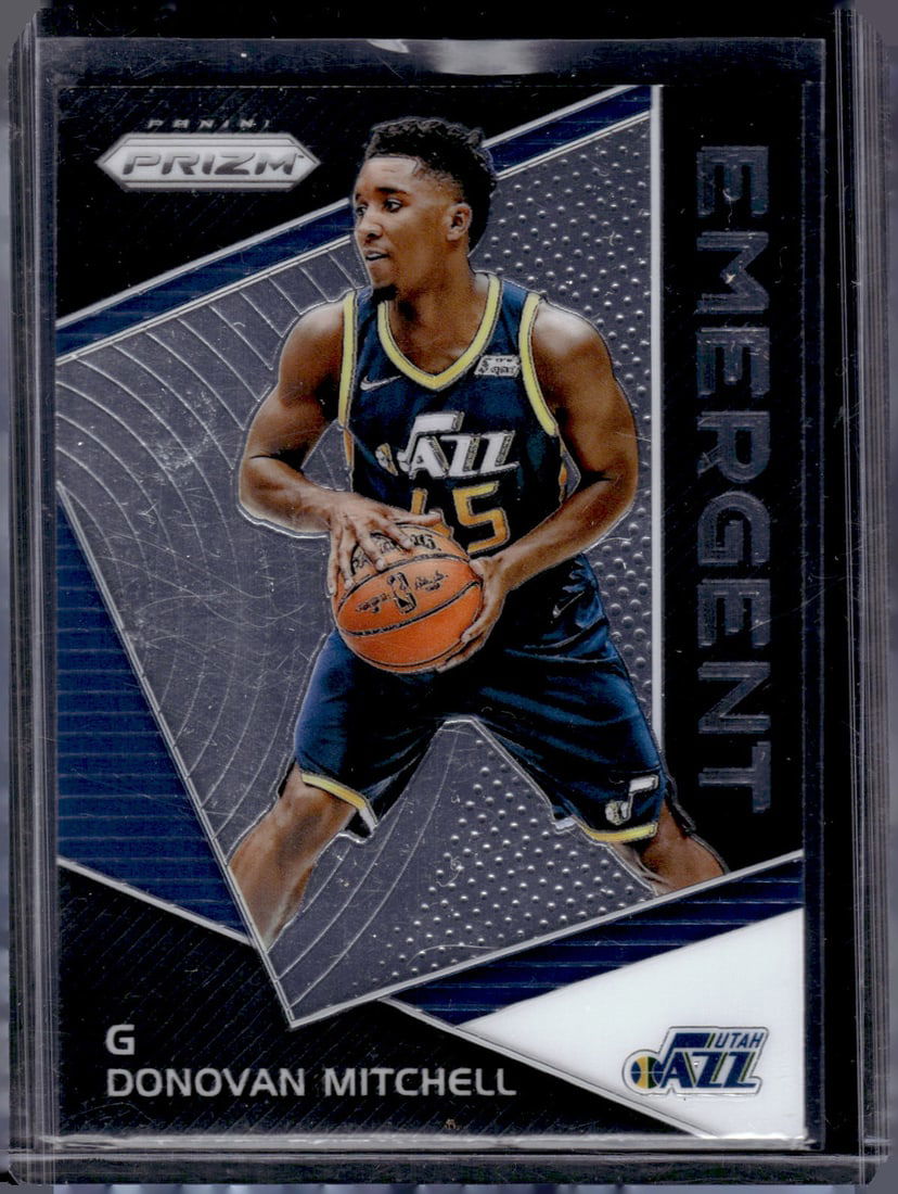 Donovan Mitchell Rookie Card Emergent 2017-18 Panini Prizm #EM-DON Jazz, Cavaliers (1 of 2)
