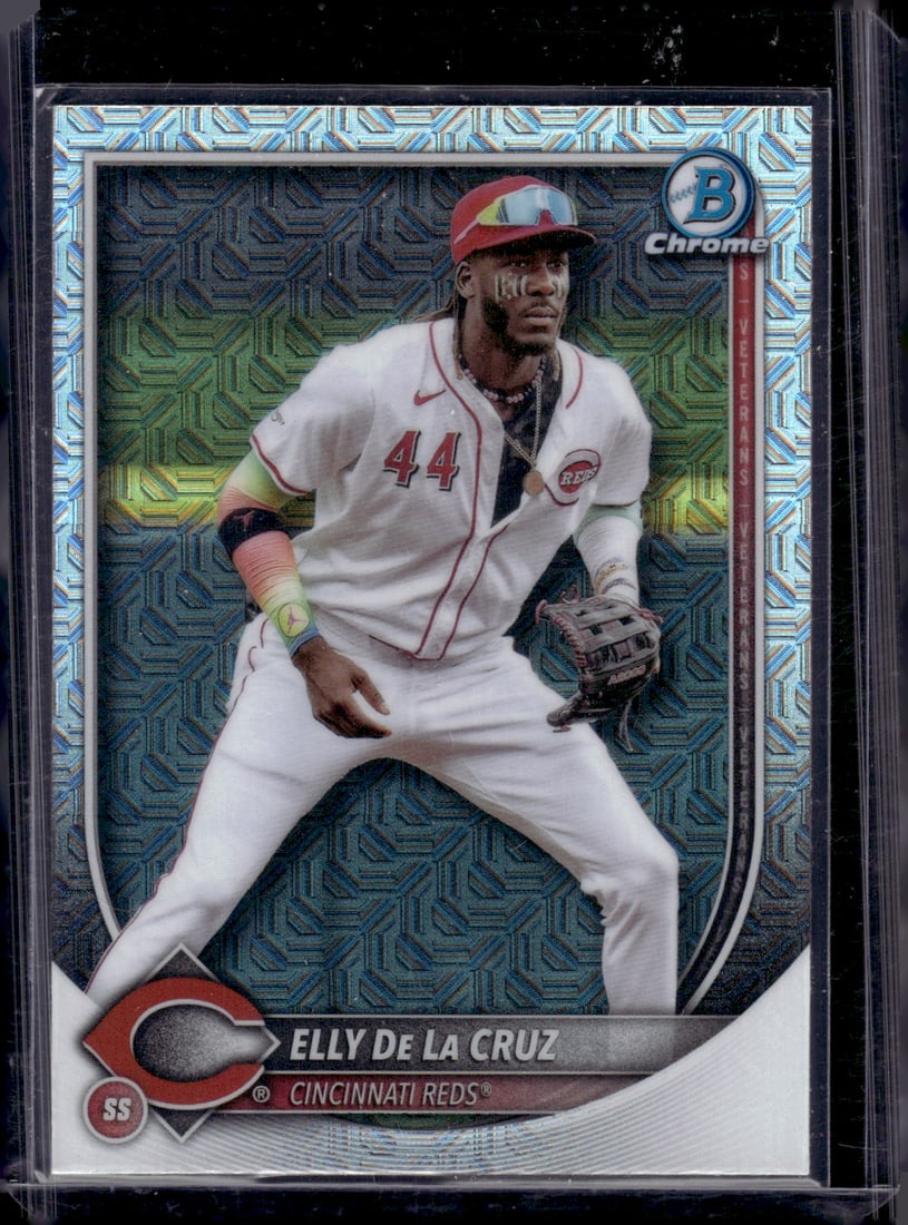 Elly De La Cruz Mojo Refractor 2025 Bowman Chrome #44 Cincinnati Reds: Bowman Baseball MLB Trading & Sports Cards, Sports Cards for Sale Near Me, World Series & Hall of Fame Players, SP, SSP, Chrome, 1st Bowman, Auction Memorabilia Lots Sold On Line