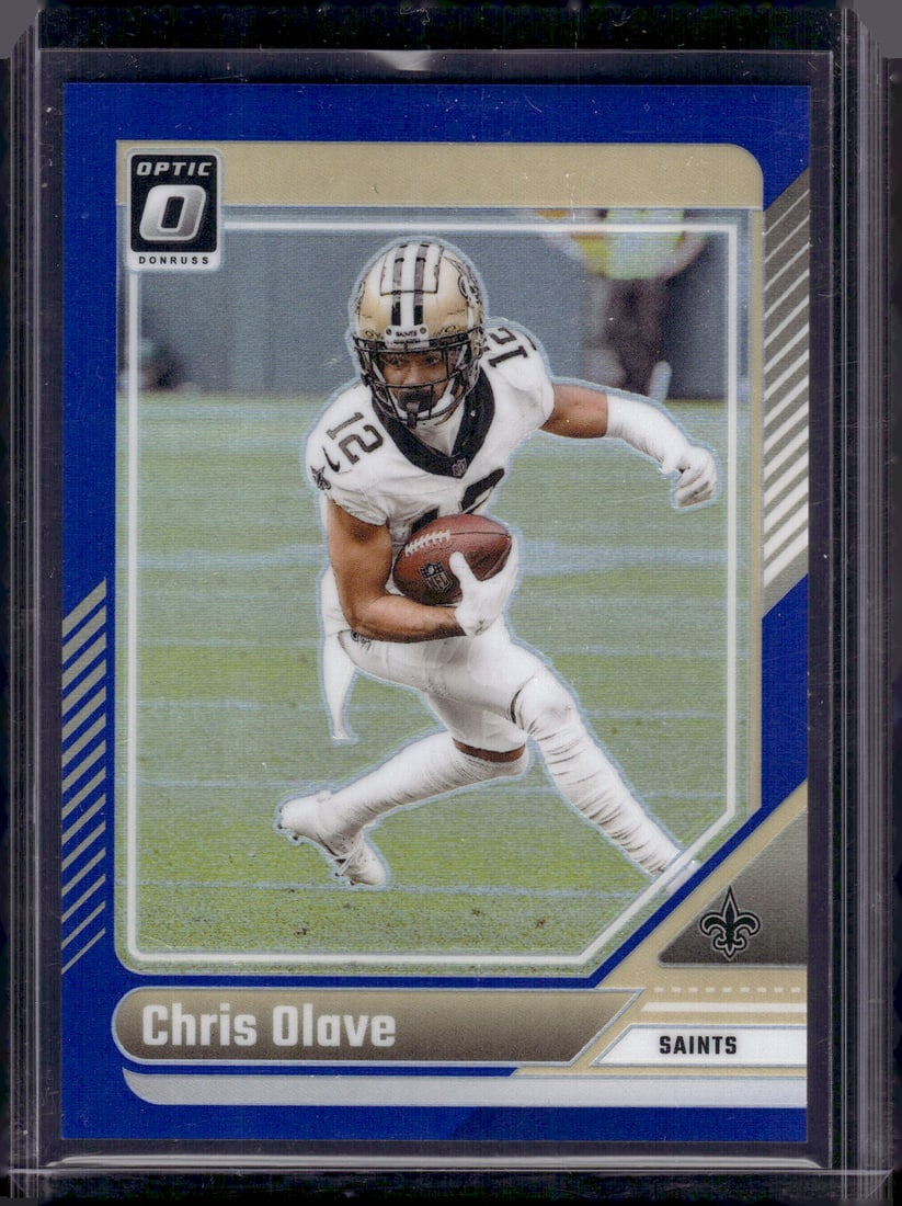 Chris Olave Blue Prizm /199 2024 Donruss Optic #141 New Orleans Saints (1 of 2)
