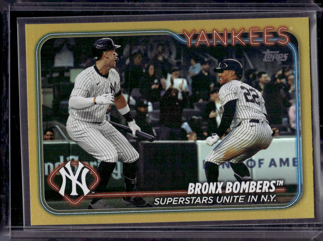 Aaron Judge/Juan Soto Gold Foil 2024 Topps UPdate #US181 New York Yankees: Topps Baseball MLB Trading & Sports Cards, Sports Cards for Sale Near Me, World Series & Hall of Fame Players Memorabilia, Refractors, X-Fractors, Numbered, SP, SSP, Valuable Auction Memorabilia Lots 