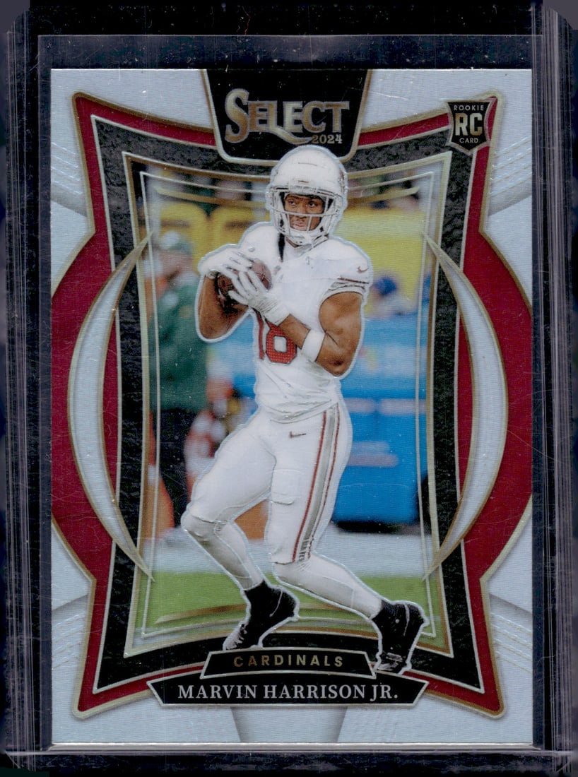 Marvin Harrison Jr. Rookie Card Silver Prizm 2024 Select #28 Arizona Cardinals: Panini Select, Prizm, Mosaic, Contenders, Zenith, Phoenix, Illusions, Absolute, Rookie NFL Sports Trading Cards, SP, SSP, Cards, Football Cards for Sale Near Me, Superbowl & Hall of Fame Player Cards,