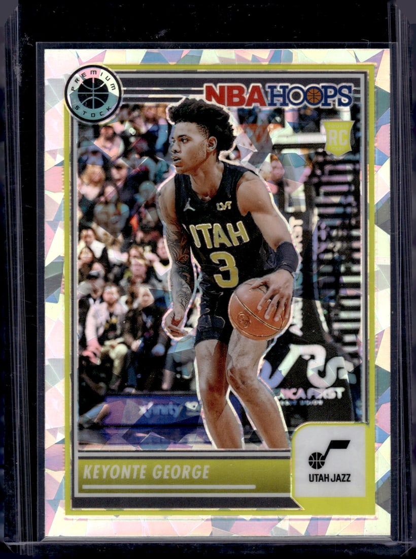 Keyonte George Rookie Card Cracked Ice 2023-24 Premium Stock #98 Utah Jazz (1 of 2)