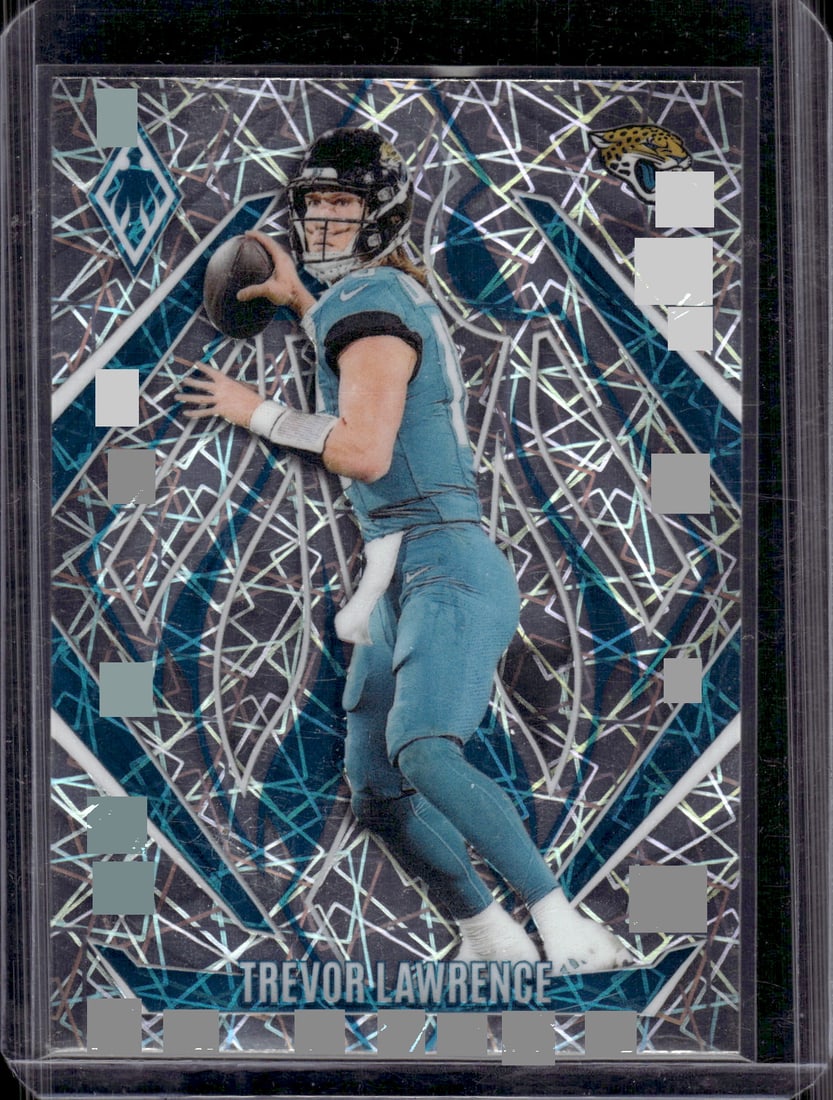 Trevor Lawrence Lazer 2024 Panini Phoenix #137 Jacksonville Jaguars: Panini Select, Prizm, Mosaic, Contenders, Zenith, Phoenix, Illusions, Absolute, Rookie NFL Sports Trading Cards, SP, SSP, Cards, Football Cards for Sale Near Me, Superbowl & Hall of Fame Player Cards,