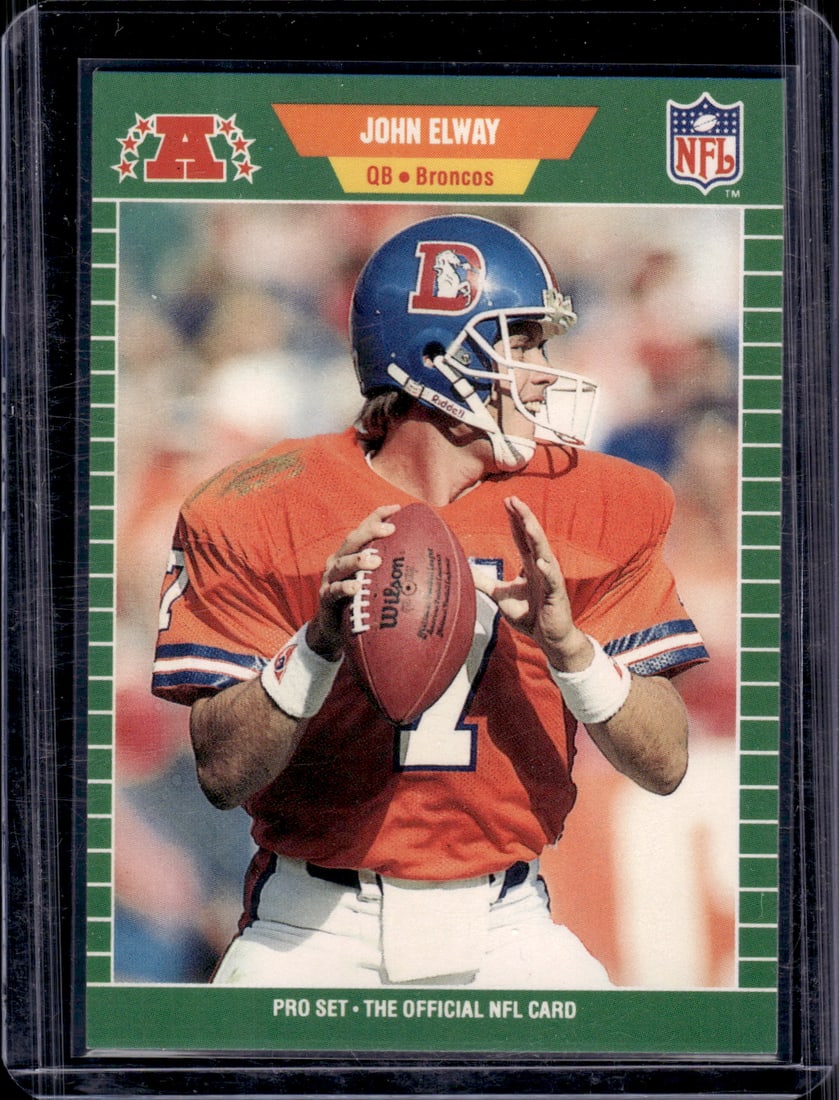 John Elway Error Card Draft 1st Round '83 1989 Pro Set #100 Denver Broncos (1 of 2)