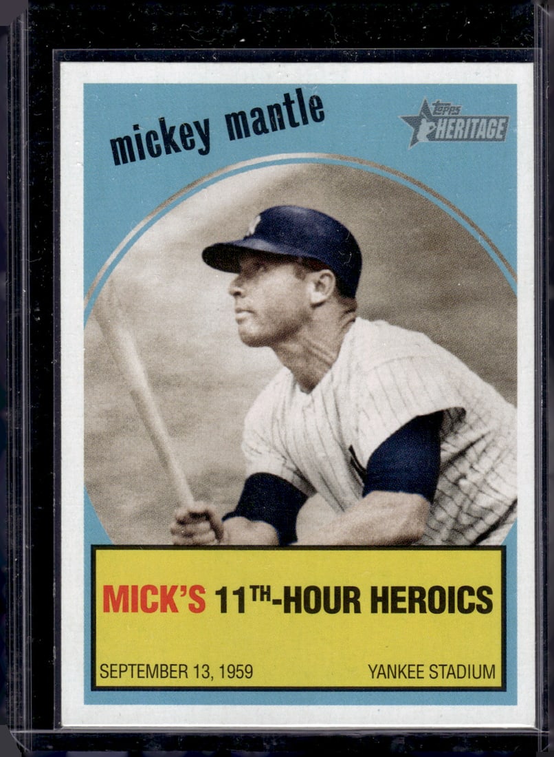 Mickey Mantle 2008 Topps Heritage Baseball Flashbacks #BF8 New York Yankees: Topps Baseball MLB Trading & Sports Cards, Sports Cards for Sale Near Me, World Series & Hall of Fame Players Memorabilia, Refractors, X-Fractors, Numbered, SP, SSP, Valuable Auction Memorabilia Lots 
