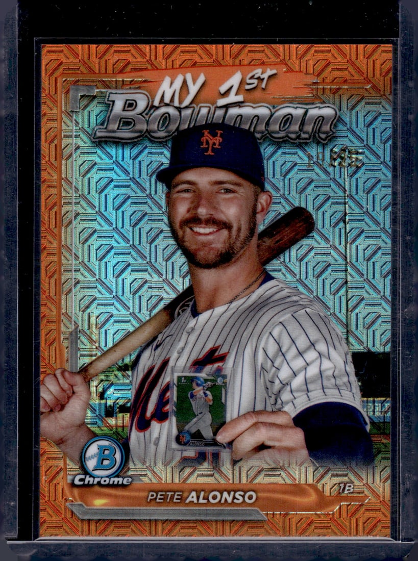 Pete Alonso My 1st Bowman Orange Mojo Refractor /25 2024 Bowman Chrome #M1B-37 (1 of 2)