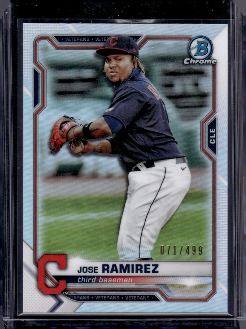 Jose Ramirez Refractor /499 2021 Bowman Chrome #19 Guardians (1 of 2)