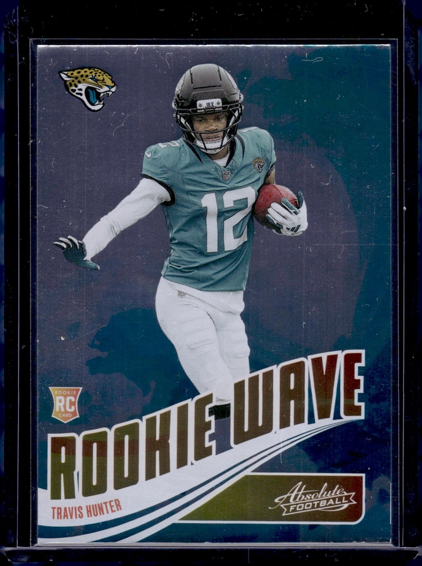 Travis Hunter Rookie Wave 2025 Absolute #RW-THR Jacksonville Jaguars: Panini Select, Prizm, Mosaic, Contenders, Zenith, Phoenix, Illusions, Absolute, Rookie NFL Sports Trading Cards, SP, SSP, Cards, Football Cards for Sale Near Me, Superbowl & Hall of Fame Player Cards,