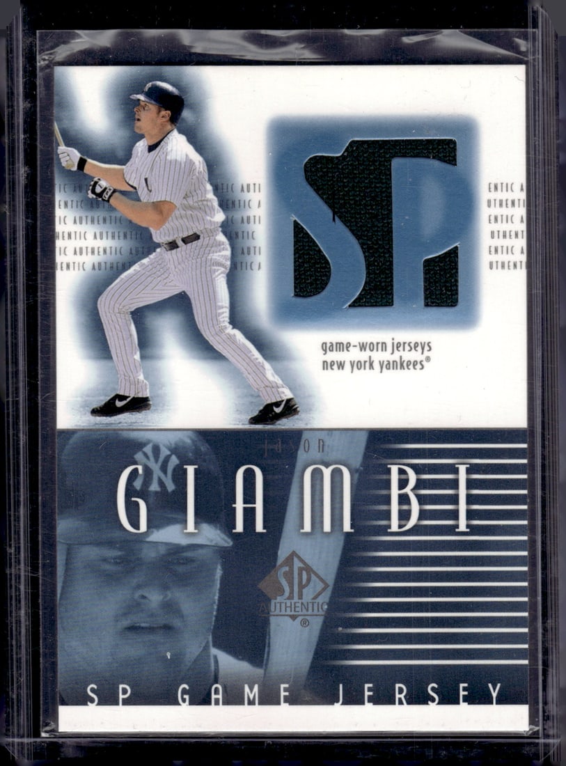 Jason Giambi Game Worn Jersey Patch 2002 SP Authentic #J-JGI New York Yankees (1 of 2)