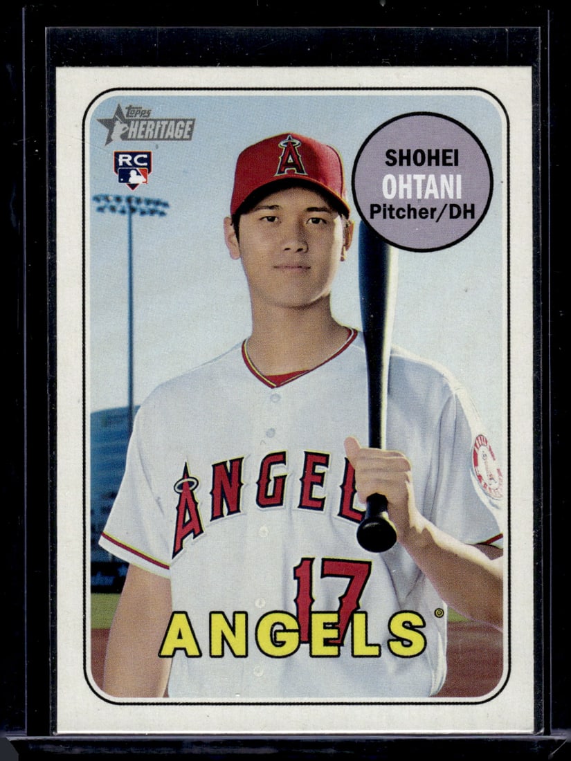 Shohei Ohtani Rookie Card 2018 Topps Heritage #600 Angels, Dodgers: Topps Baseball MLB Trading & Sports Cards, Sports Cards for Sale Near Me, World Series & Hall of Fame Players Memorabilia, Refractors, X-Fractors, Numbered, SP, SSP, Valuable Auction Memorabilia Lots 