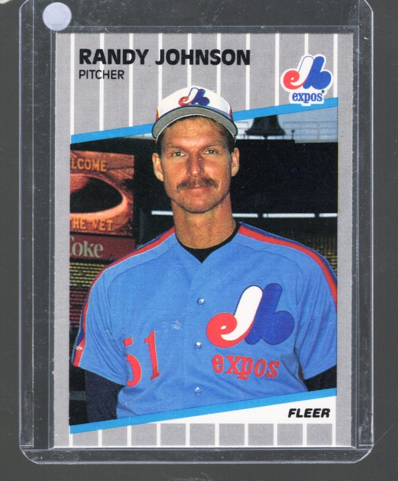 Randy Johnson Rookie Card 1989 Fleer #381 MLB Sports Trading Card Hall of Fame (1 of 2)