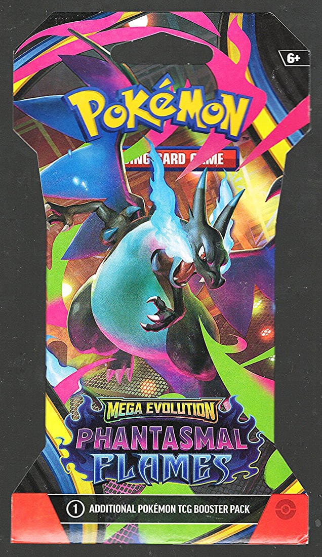 2025 Pokemon Mega Evolution Phantasmal Flames Sleeved Booster Pack (1 of 1)