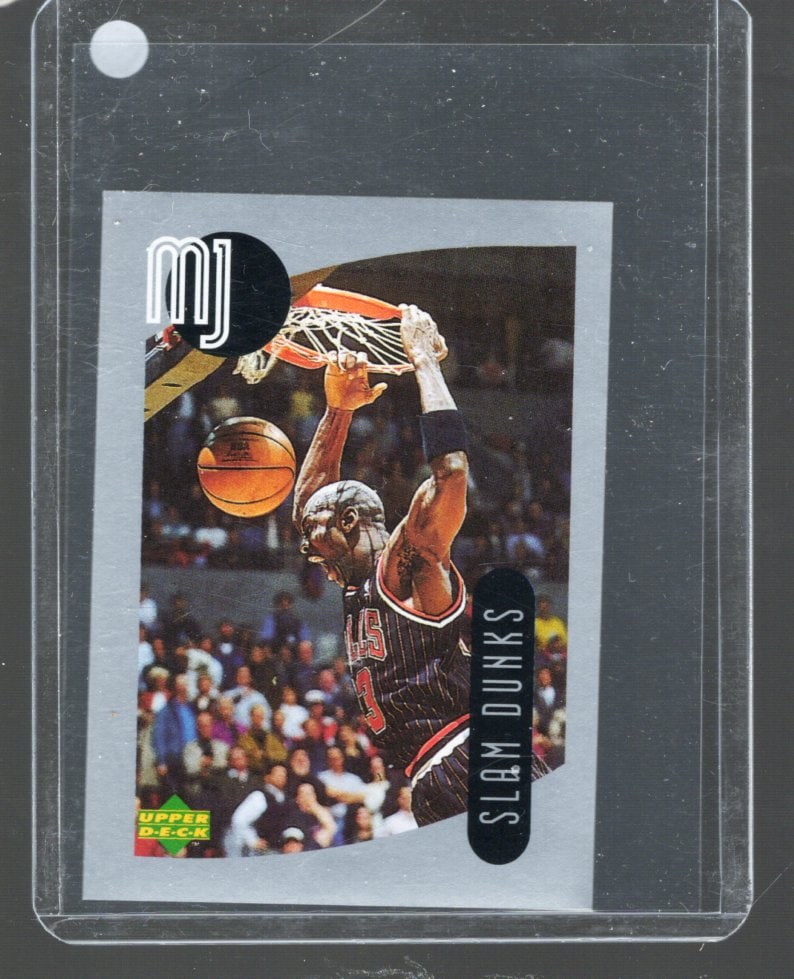 Michael Jordan 1998 Upper Deck International Mini Stickers #96 Slam Dunks (1 of 2)