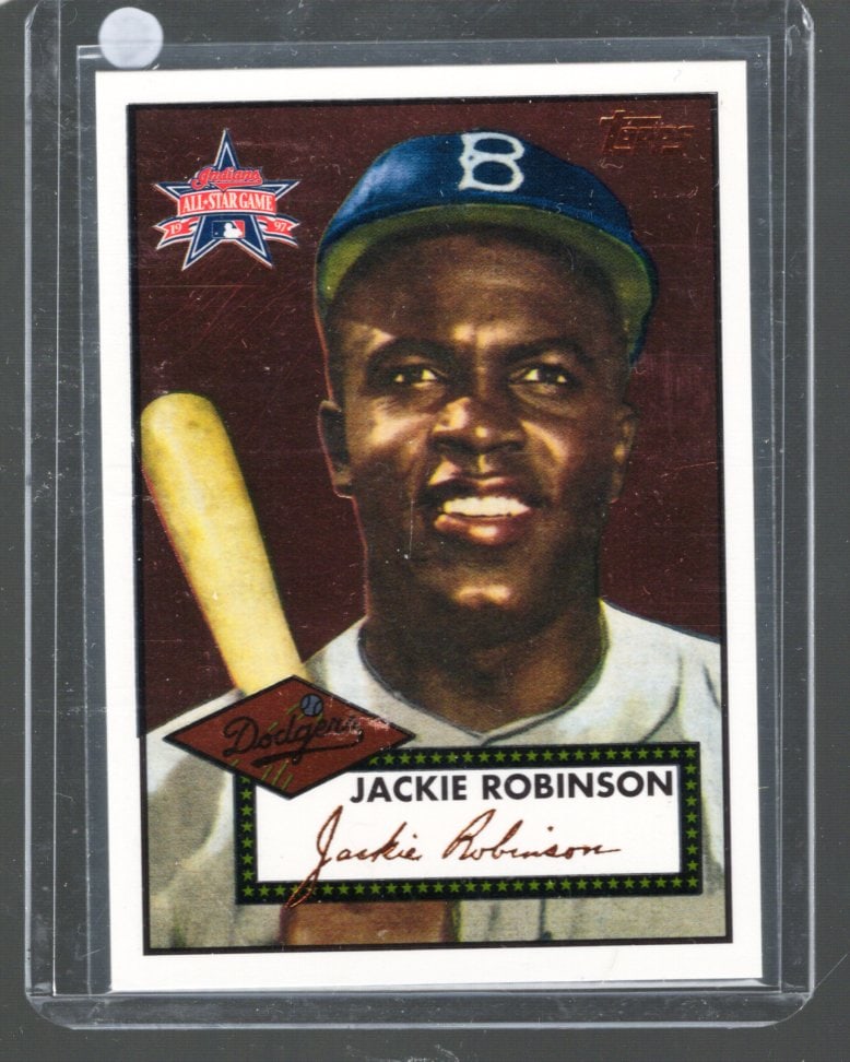 Jackie Robinson 1997 Topps All-Star Fanfest Chrome Reprint #2 of 5 MLB trading Card (1 of 2)