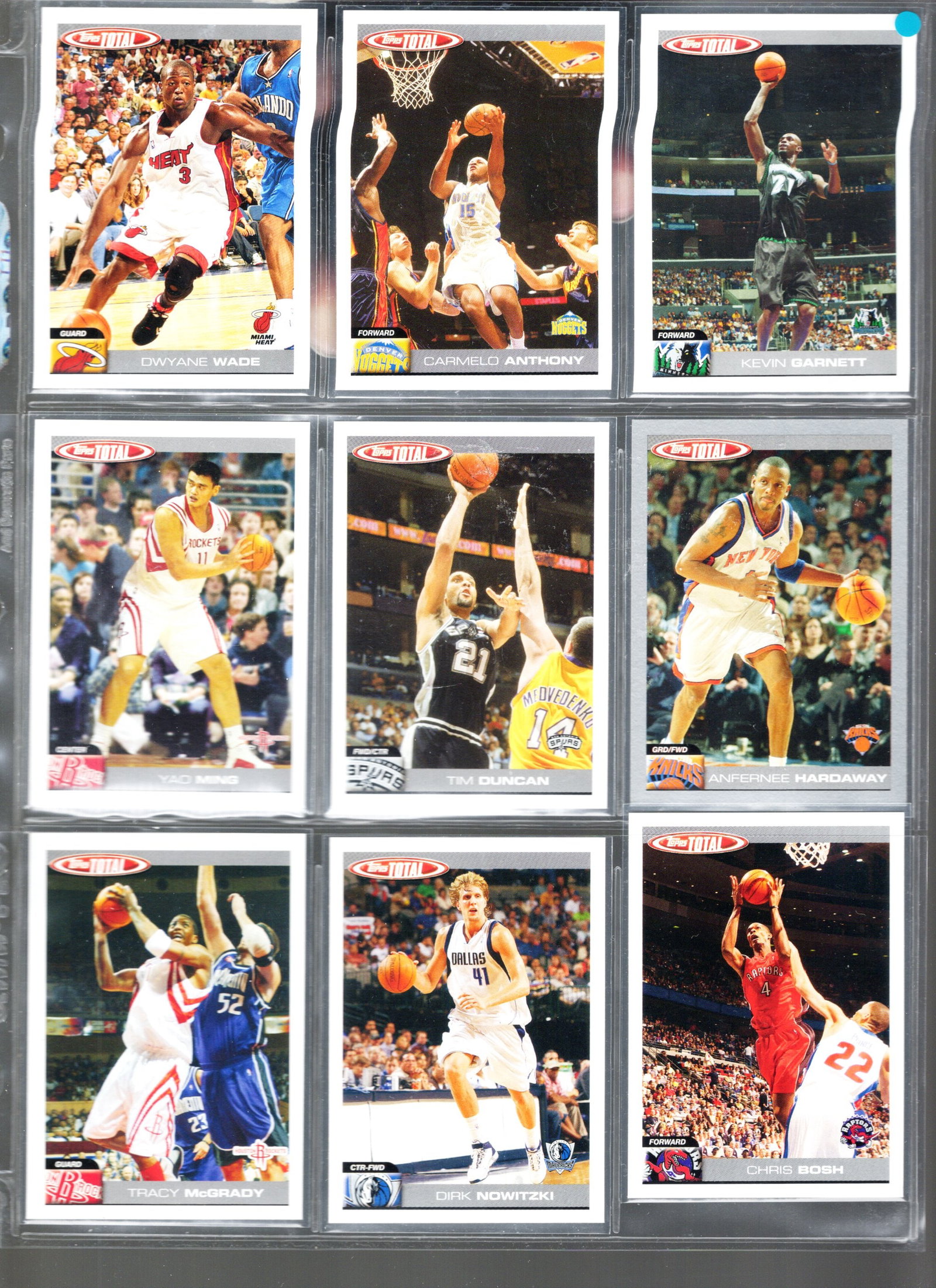 9 - Vintage NBA Trading Cards: Dwayne Wade, Carmello Anthony, Kevin Garnett (1 of 2)