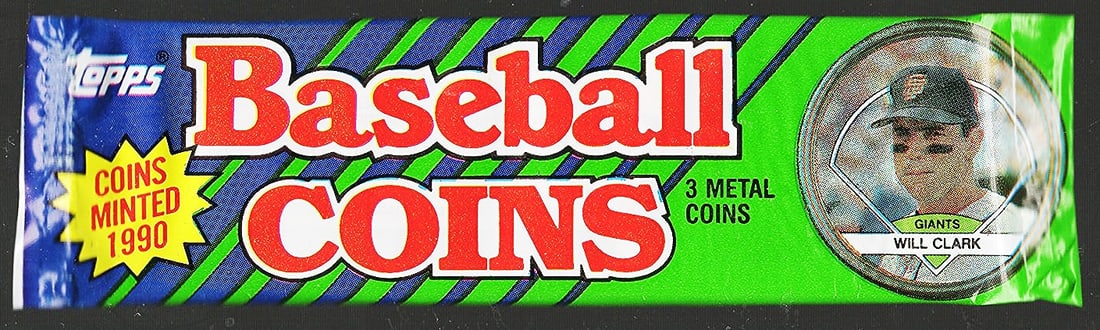 1990 Topps Vintage Baseball Coins Retail Box Wax Pack MLB Trading Coins (1 of 1)