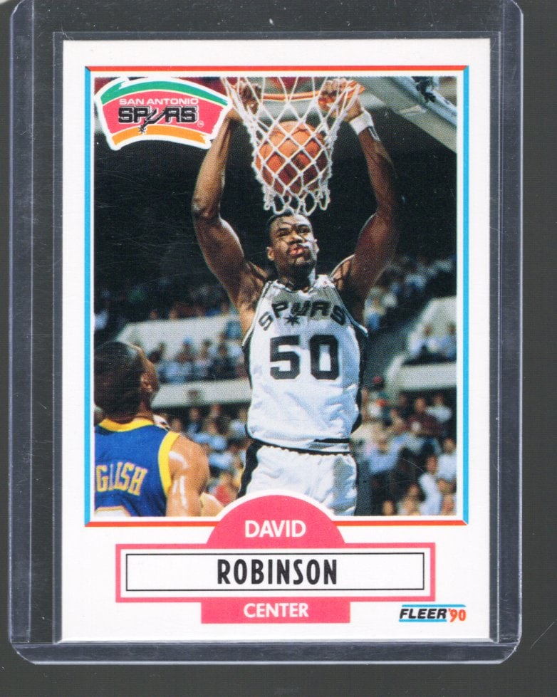 David Robinson Rookie Card 1990 Fleer #172 NBA Trading Card (1 of 2)
