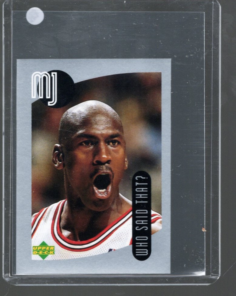 Michael Jordan 1998 Upper Deck International Mini Stickers #105 "Who Said That?" (1 of 2)