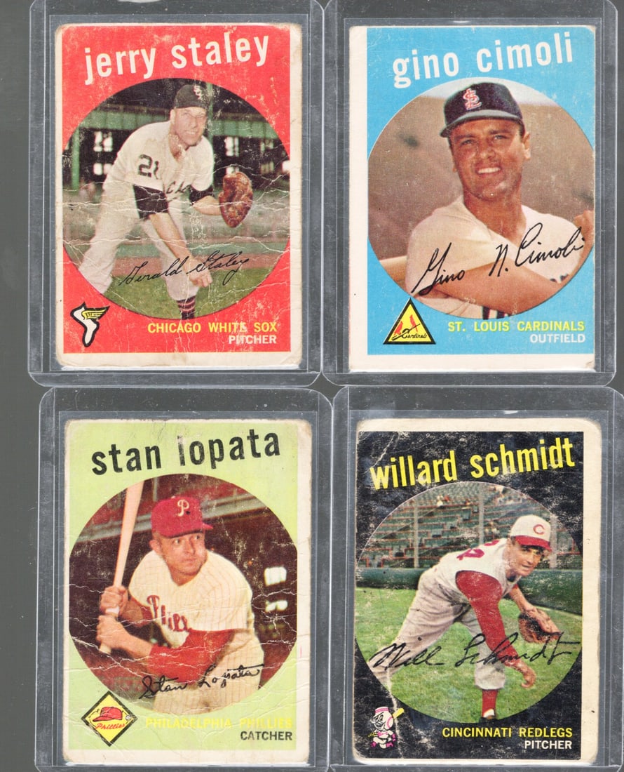 4 - Vintage 1959 Topps Baseball Cards: See Pictures for Condition  Gino Cimoli, Stan Lopapa (1 of 2)
