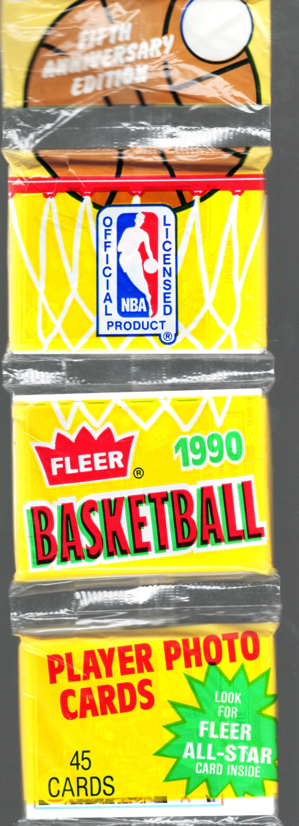 1990 Fleer Series 1 Vintage Basketball Cards RACK PACK (1 of 2)