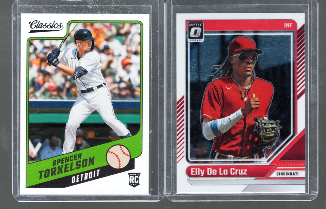 Spencer Torkelson Rookie Card Panini Chronicles & Elly De La Cruz Donruss Optic: Panini Baseball MLB Trading & Sports Cards, Sports Cards for Sale Near Me, Prizm, Mosaic, Select, SP, SSP, Auction Memorabilia Lots for Sale On Line, World Series & Hall of Fame Players