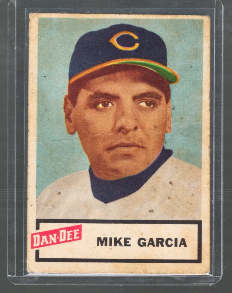 1954 Dan -Dee Potato Chips Card Mike Garcia Very Rare Cleveland Indians (1 of 2)