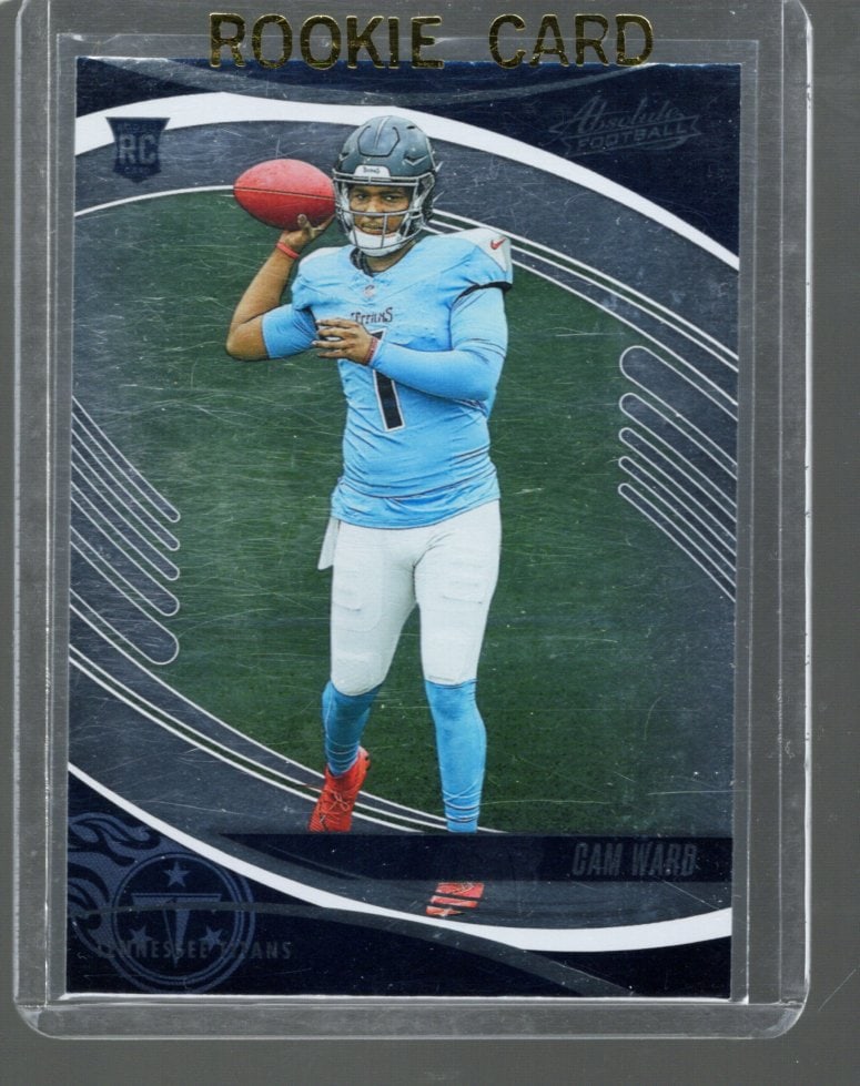 Cam Ward Rookie Card 2025 Panini Absolute #111 NFL Trading Card: Panini Select, Prizm, Mosaic, Contenders, Zenith, Phoenix, Illusions, Absolute, Rookie NFL Sports Trading Cards, SP, SSP, Cards, Football Cards for Sale Near Me, Superbowl & Hall of Fame Player Cards,