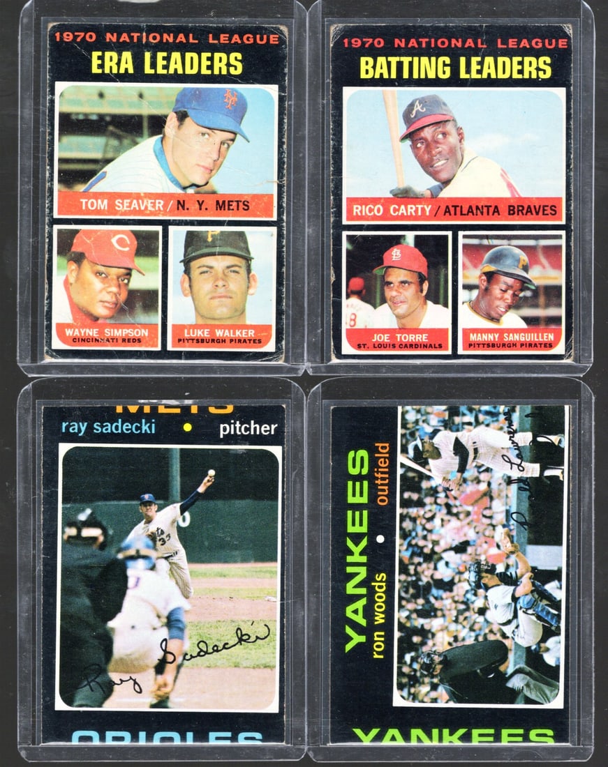 4 - Vintage 1971 Vintage Topps MLB Baseball Cards Varying Conditions, See Pics (1 of 2)