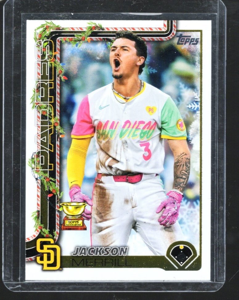 Jackson Merrill All Star Rookie Cup Card  2025 Topps Holiday #H30 (1 of 2)