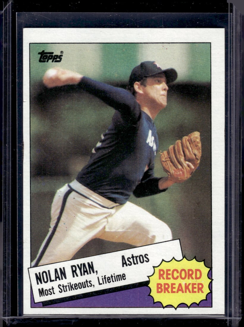 Nolan Ryan Record Breaker 1985 Topps #7 Houston Astros (1 of 2)
