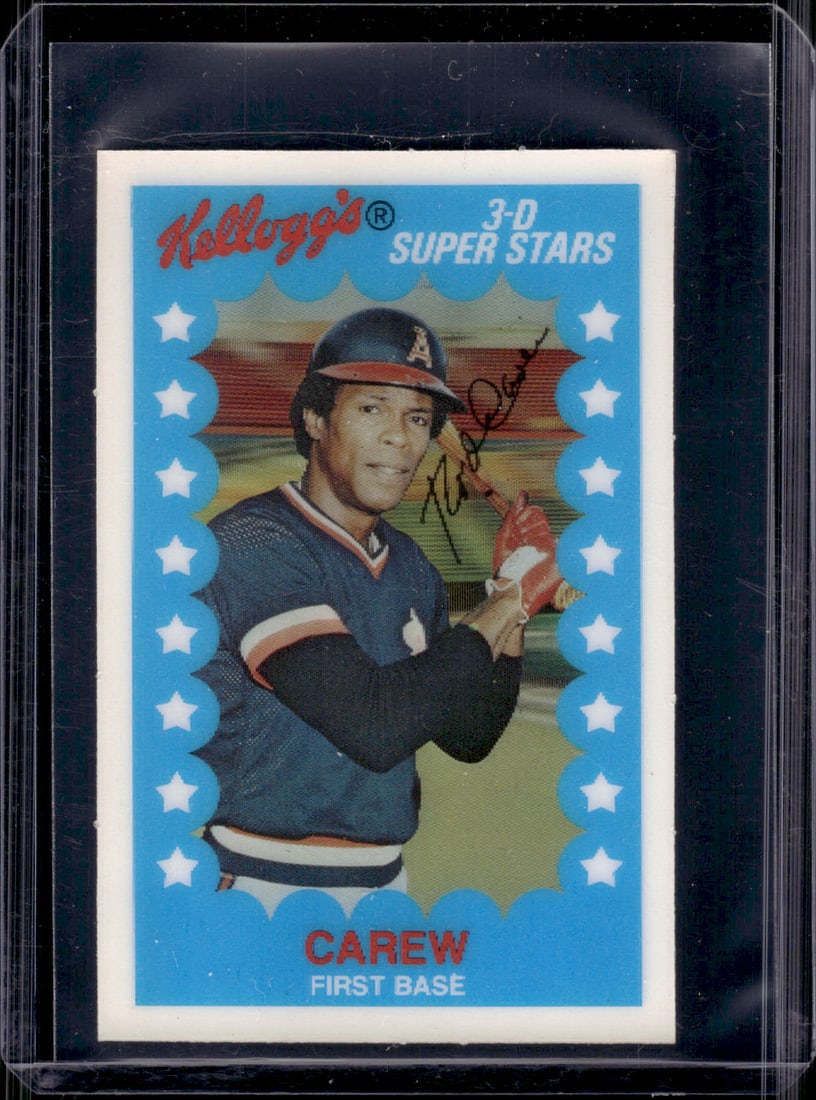 Rod Carew 1982 Kellogg's 3-D Super Stars #51 California Angels (1 of 2)