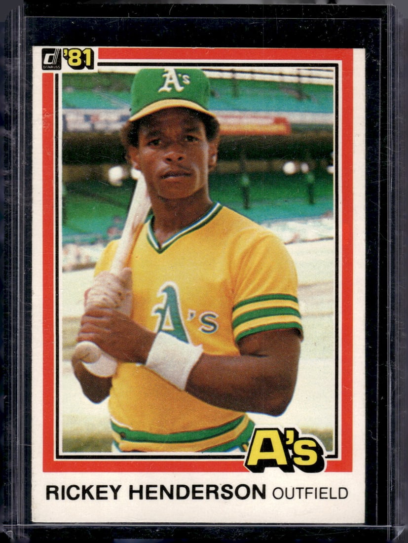 Rickey Henderson 1981 Donruss #119 Oakland A's: Donruss Baseball MLB Trading & Sports Cards, Sports Cards for Sale Near Me, Prizm, Mosaic, Select, SP, SSP, Auction Memorabilia Lots for Sale On Line, World Series & Hall of Fame Players, Diamond King
