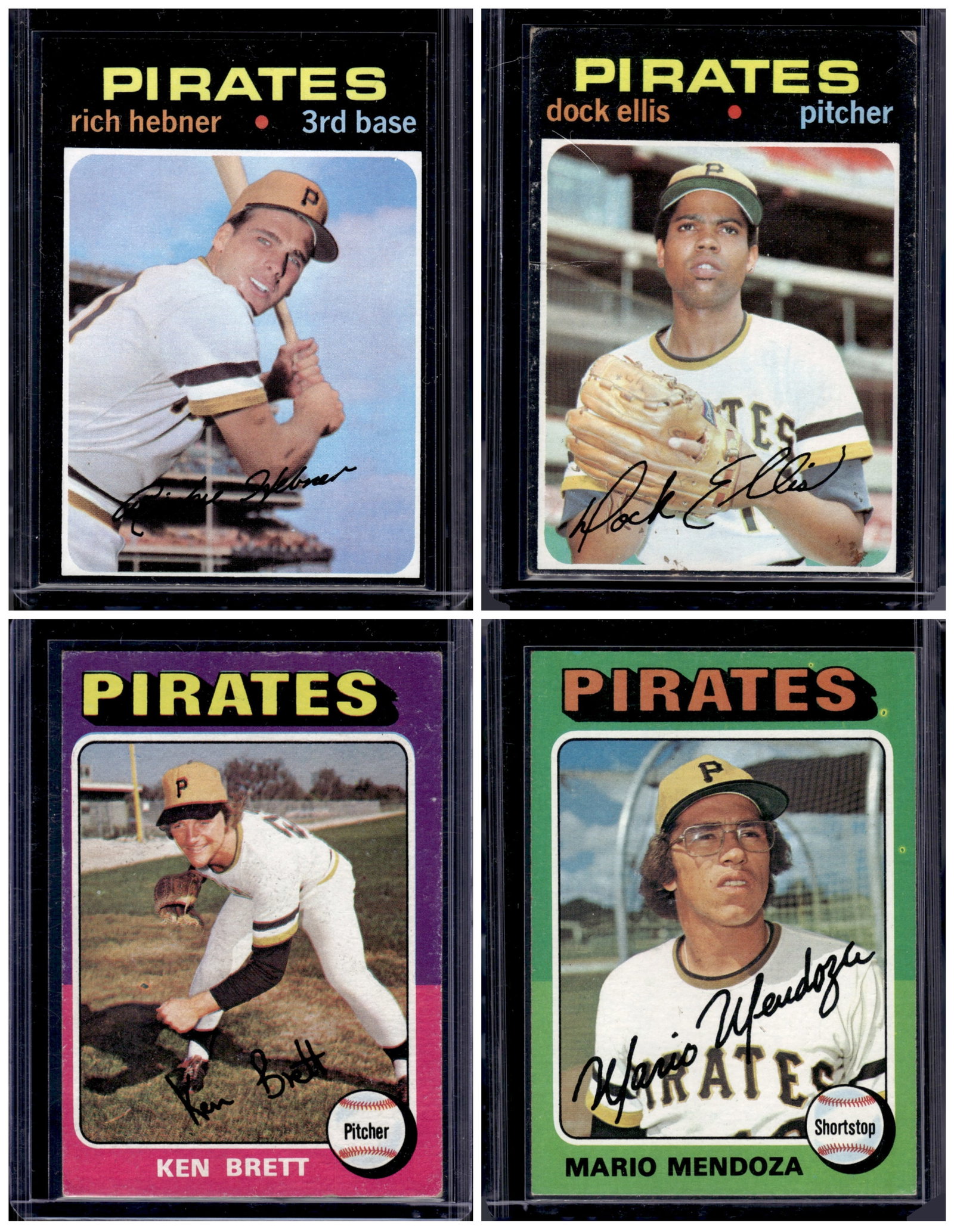 Lot of 4 1970s Topps Pirates Vintage Baseball Cards. All Different, See Pictures for Condition: Topps Baseball MLB Trading & Sports Cards, Sports Cards for Sale Near Me, World Series & Hall of Fame Players Memorabilia, Refractors, X-Fractors, Numbered, SP, SSP, Valuable Auction Memorabilia Lots 