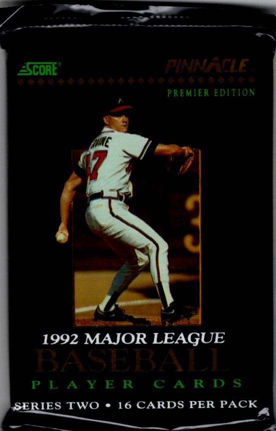1992 Score Pinnacle Baseball Premier Edition Series Two Sealed 16 Card Pack (1 of 1)
